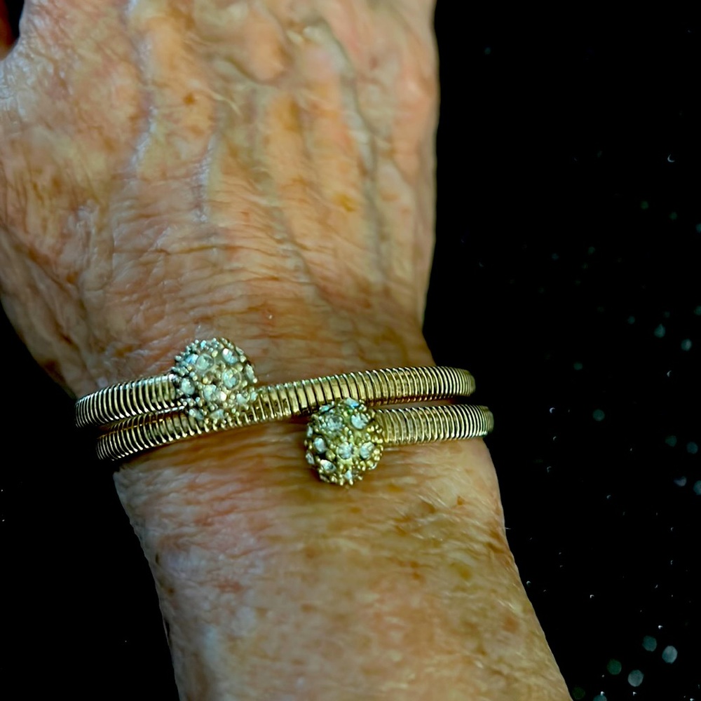 Wrap around gold colored bracelet